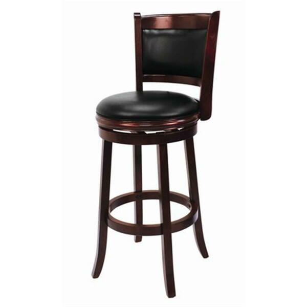 Ram Game Room 30 In. Seat Height Backed Barstool With Swivel - English Tudor BBSTL - ET